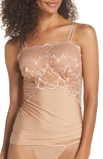 UPC 719544664547 product image for Women's Wacoal Lace Impression Camisole, Size Small - Beige | upcitemdb.com