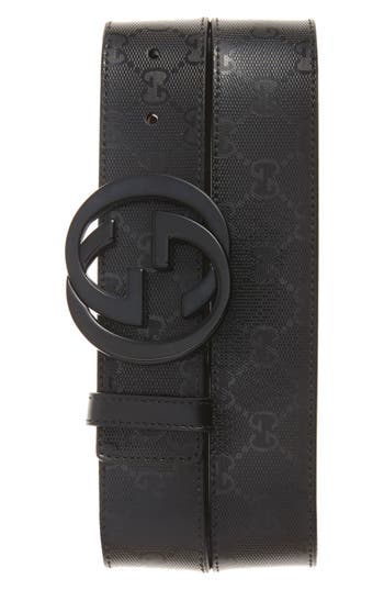 UPC 883339926094 - Men&#39;s Gucci Logo Embossed Leather Belt, Size 105 - Black | nrd.kbic-nsn.gov