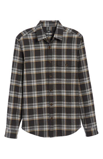 UPC 725840881571 product image for Men's Boss Lalo Plaid Flannel Shirt, Size Medium - Beige | upcitemdb.com