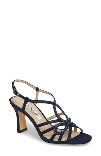 UPC 716142043576 product image for Women's Nina Amabel Crystal Embellished Sandal, Size 7.5 M - Blue | upcitemdb.com