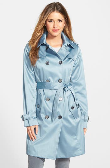 London Fog Heritage Satin Double Breasted Trench Coat | Nordstrom