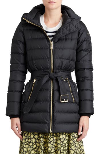 Nude Oversized Puffer Jacket With Zip Pockets