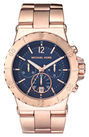Michael Kors Chronograph Blue Dial Watch, 43mm | Nordstrom