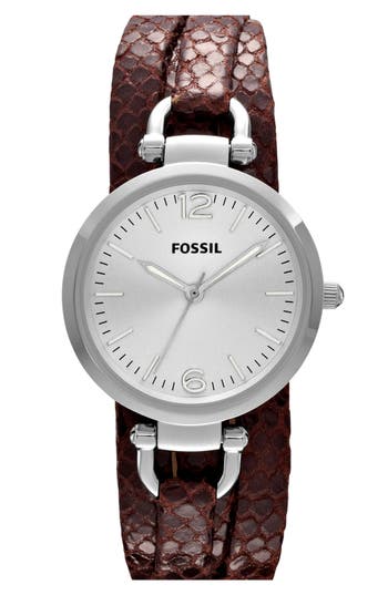 Fossil 'Georgia' Faux Wrap Watch, 32mm | Nordstrom