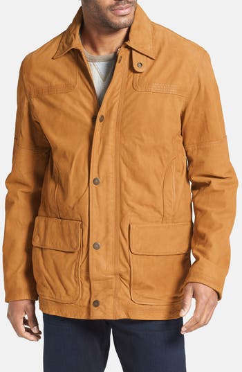 Timberland Regular Fit Italian Nubuck Leather Barn Coat (Online Only ...