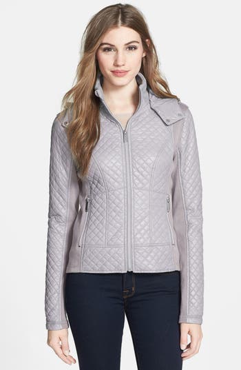 BCBGeneration Hooded Front Zip Quilted Jacket | Nordstrom