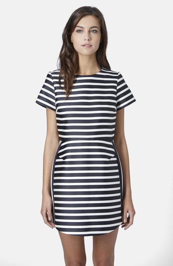Topshop Satin Stripe A-Line Dress (Petite) | Nordstrom