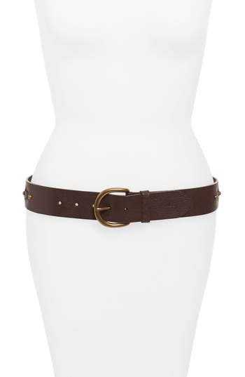 Lauren Ralph Lauren Leather Studded Belt | Nordstrom