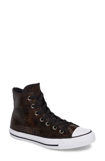 CONVERSE Chuck Taylor All Star Snake Embossed High Top Sneaker in Brown ...