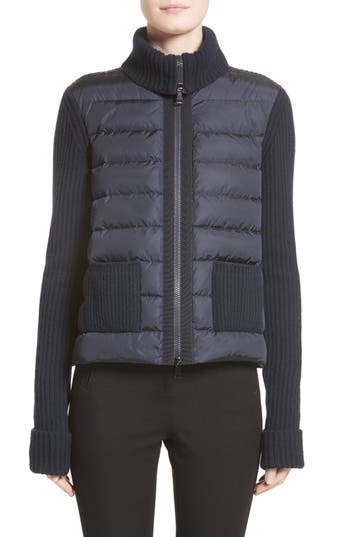 Moncler Ciclista Quilted Down Front Sweater Jacket
