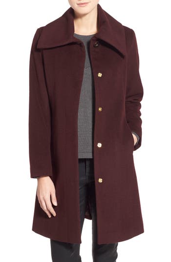 Cole Haan Signature Single Breasted Wool Blend Coat (Petite) | Nordstrom