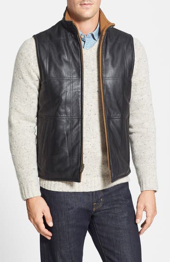Missani Le Collezioni Classic Fit Reversible Leather Vest