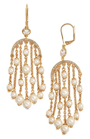 kate spade new york 'pearls of wisdom' chandelier earrings | Nordstrom