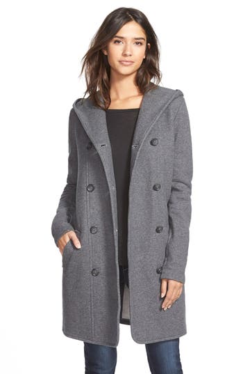 James Perse Double Breasted Hoodie Coat | Nordstrom
