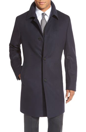 BOSS 'Task' Trim Fit Wool & Cashmere Overcoat | Nordstrom