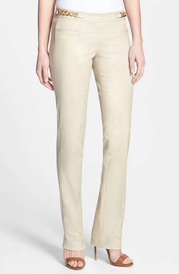 MICHAEL Michael Kors 'Sexy' Hardware Detail Stretch Cotton Pants ...