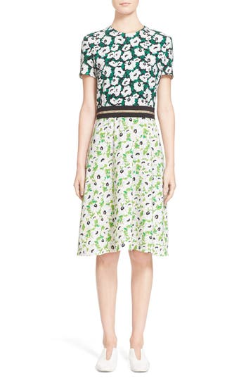 Stella McCartney 'Petra' Floral Print Short Sleeve Dress | Nordstrom