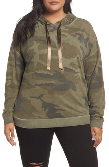 Dantelle Camo Print Hoodie (Plus Size) | Nordstrom