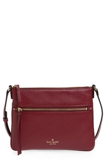 kate spade new york 'cobble hill - gabriele' pebbled leather crossbody ...