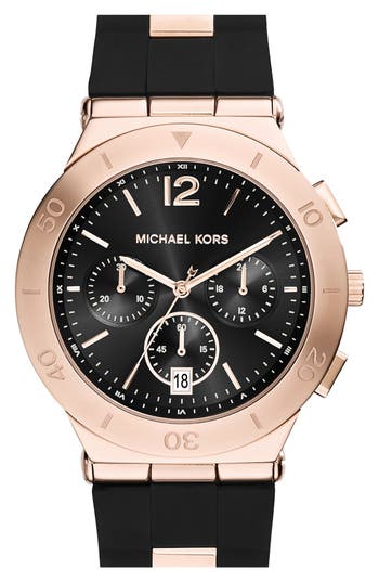 Michael Kors 'Wyatt' Chronograph Silicone Strap Watch, 40mm | Nordstrom