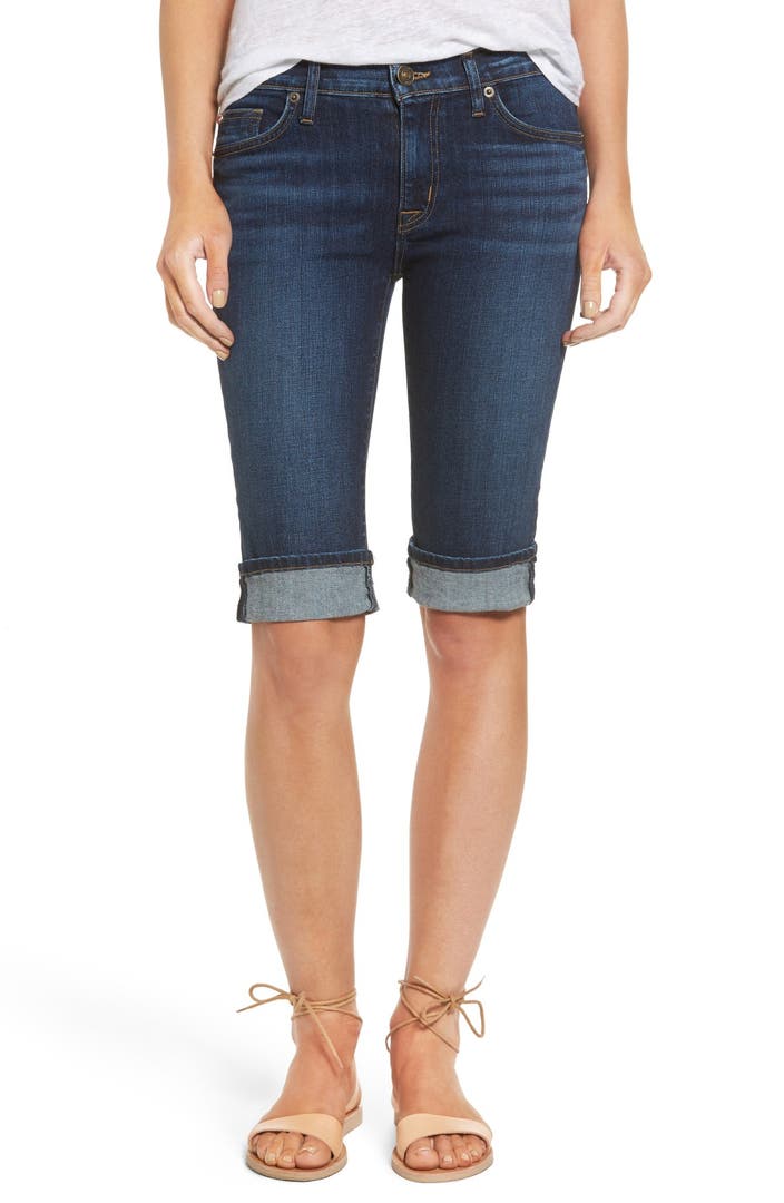 Hudson Jeans Amelia Rolled Knee Shorts (Blue Moon) | Nordstrom