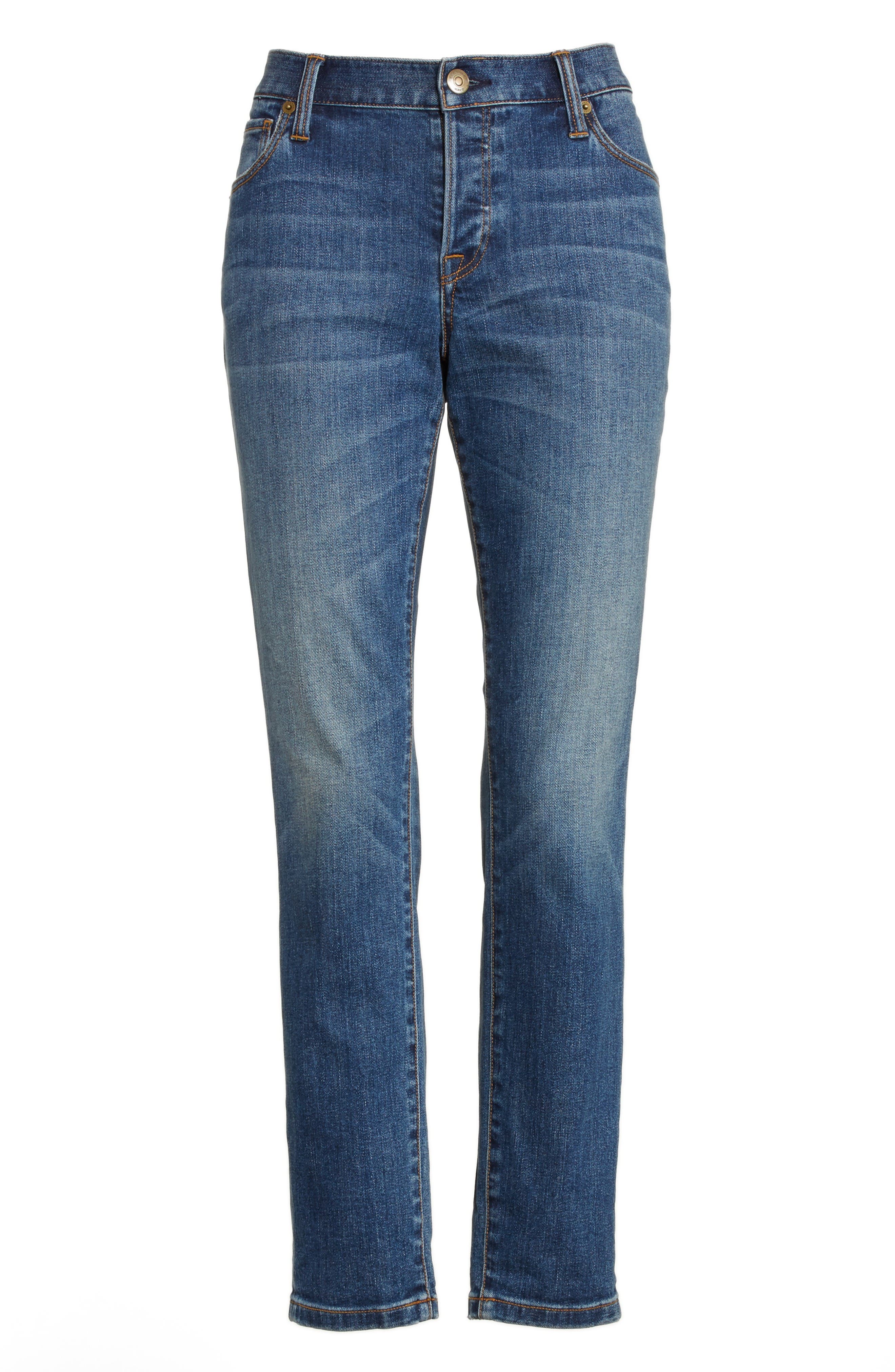 Burberry Relaxed Skinny Jeans In Mid Indigo | ModeSens