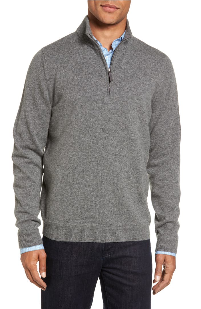 John W. Nordstrom® Quarter Zip Cashmere Sweater (Regular & Tall ...