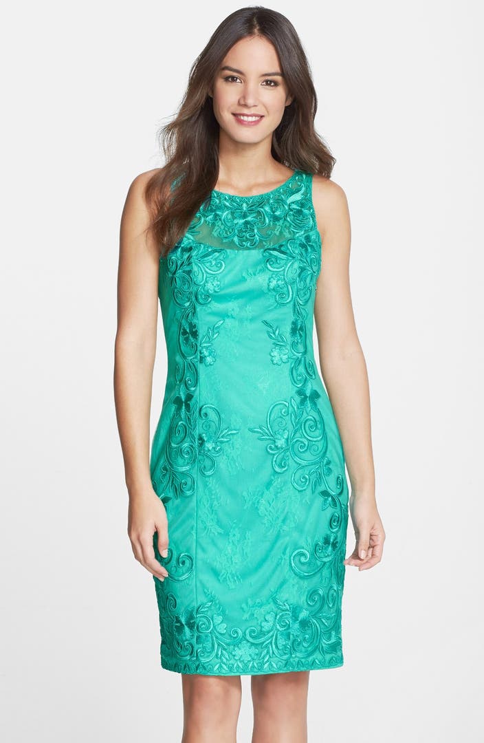 Sue Wong Embroidered Lace Sheath Dress | Nordstrom