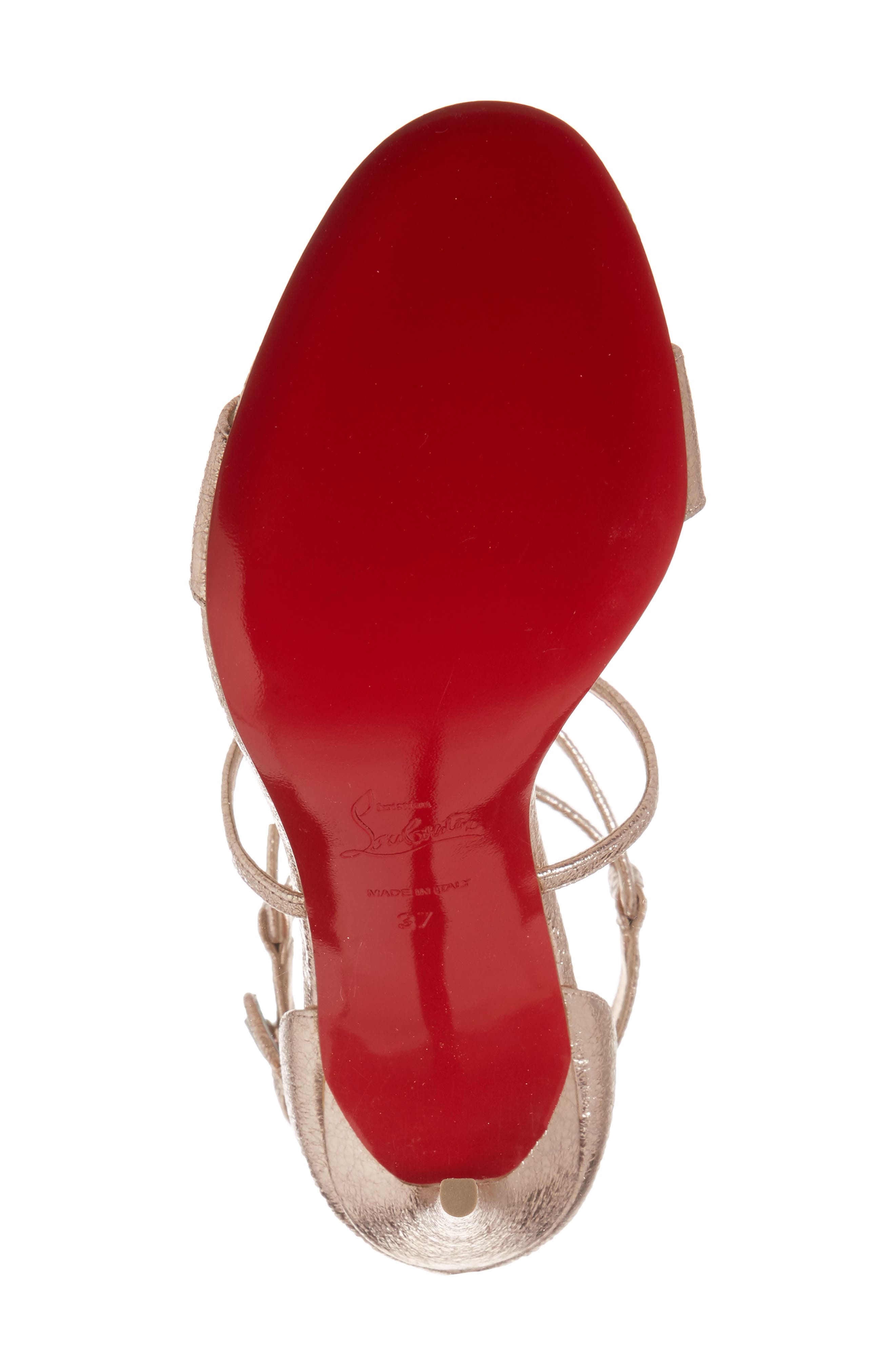 CHRISTIAN LOUBOUTIN Choca Patent Red Sole Sandal, Black | ModeSens