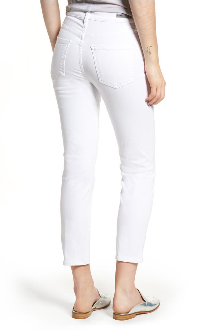 Main Image - Citizens of Humanity Cara Ankle Cigarette Jeans (Sculpt White)