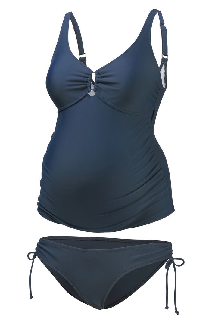 Amoralia Ruched Tankini Two-Piece Maternity Swimsuit | Nordstrom