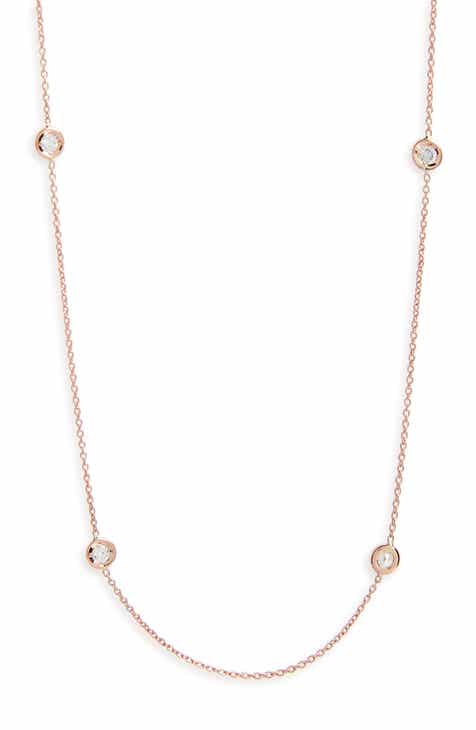 rose gold station necklace | Nordstrom