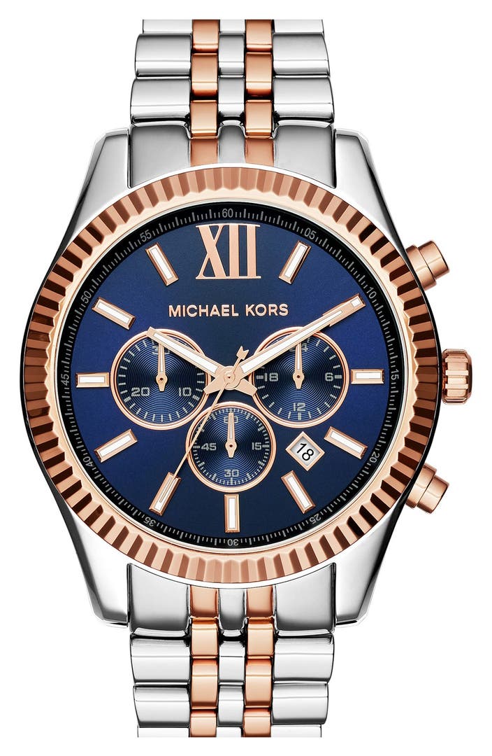 Michael Kors 'Large Lexington' Chronograph Bracelet Watch, 45mm | Nordstrom