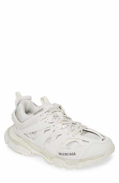 Balenciaga Leather Track Sneakers in White Lyst
