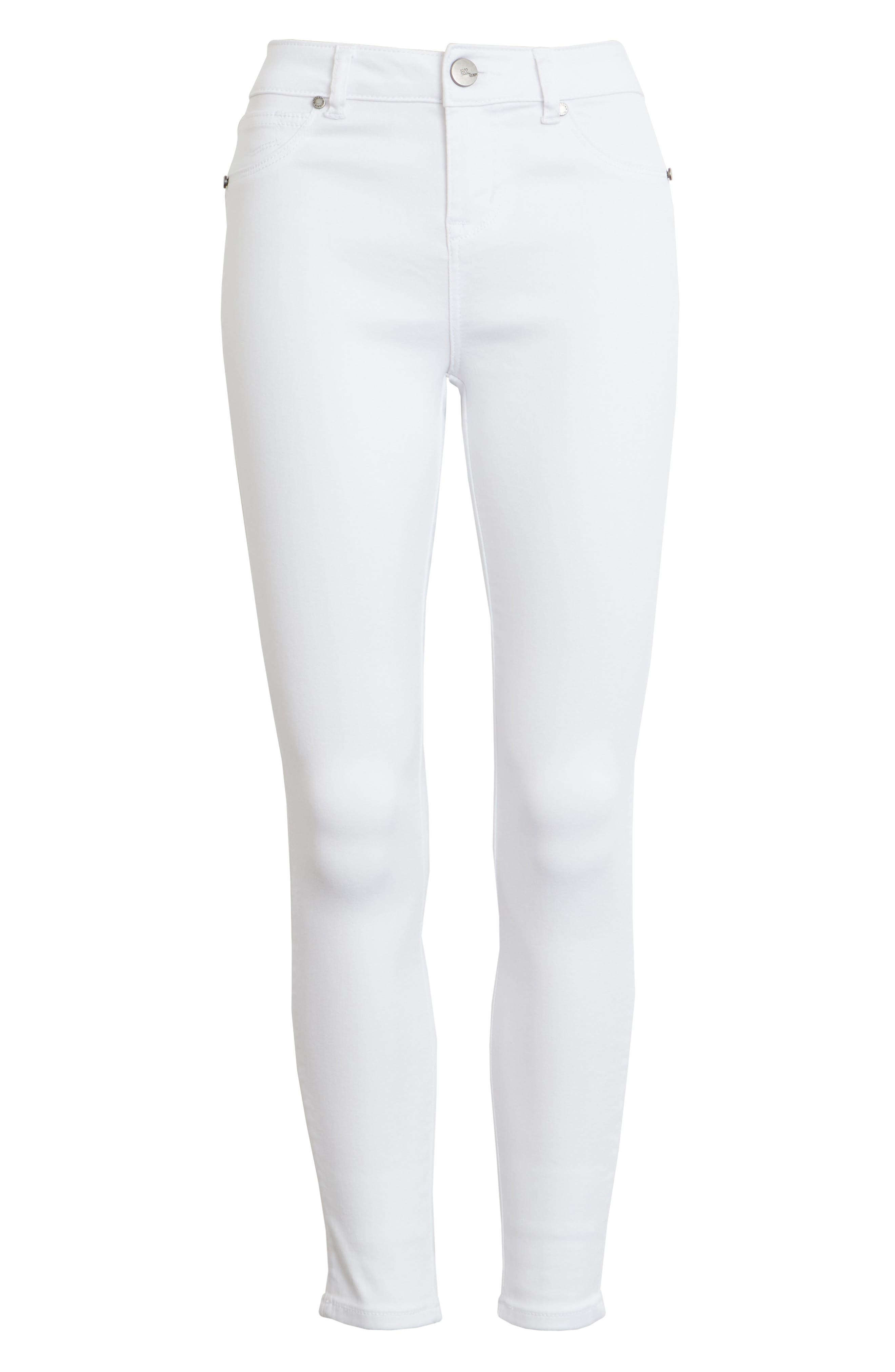 white denim skinny jeans