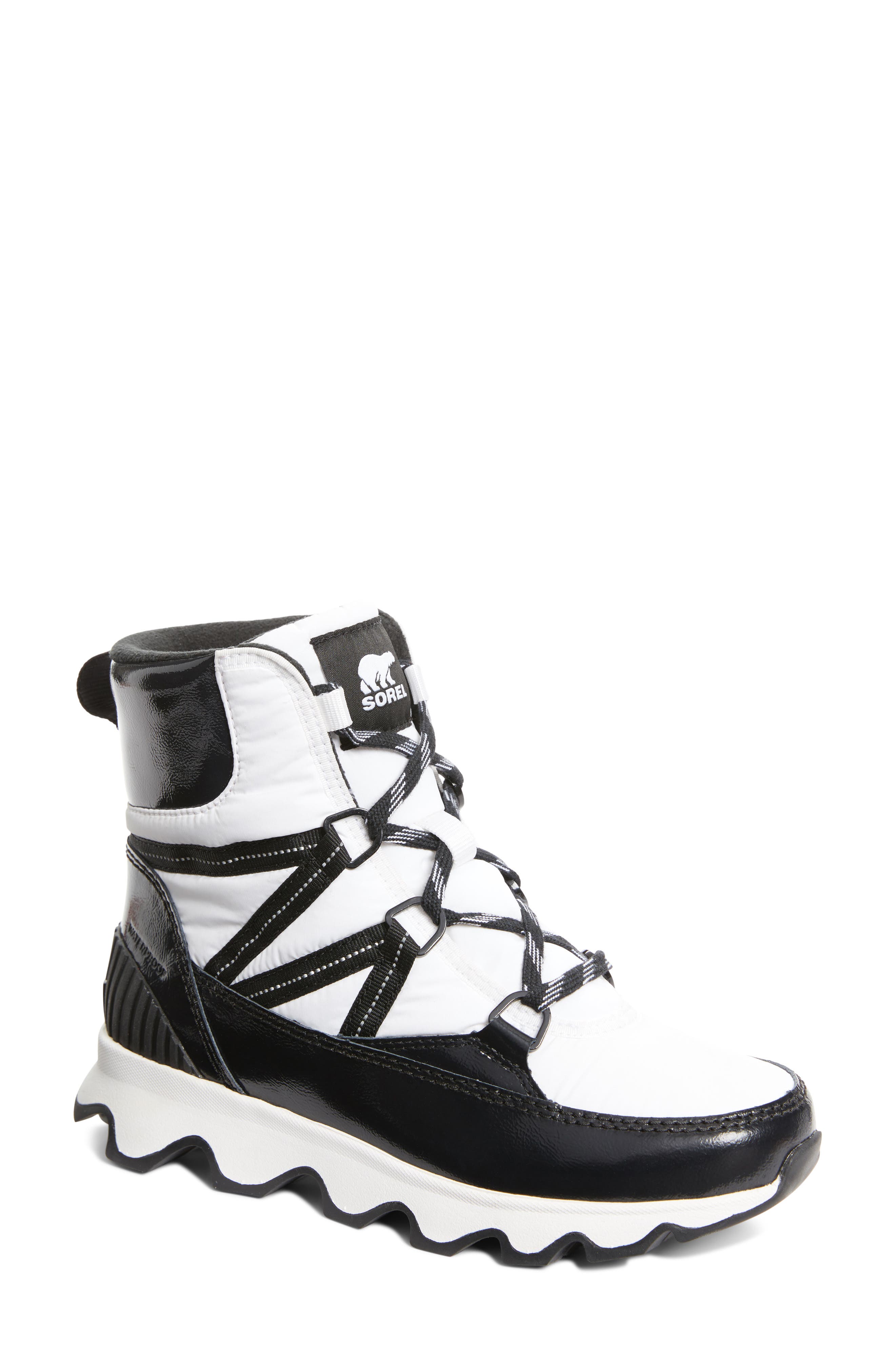 sorel boots black and white