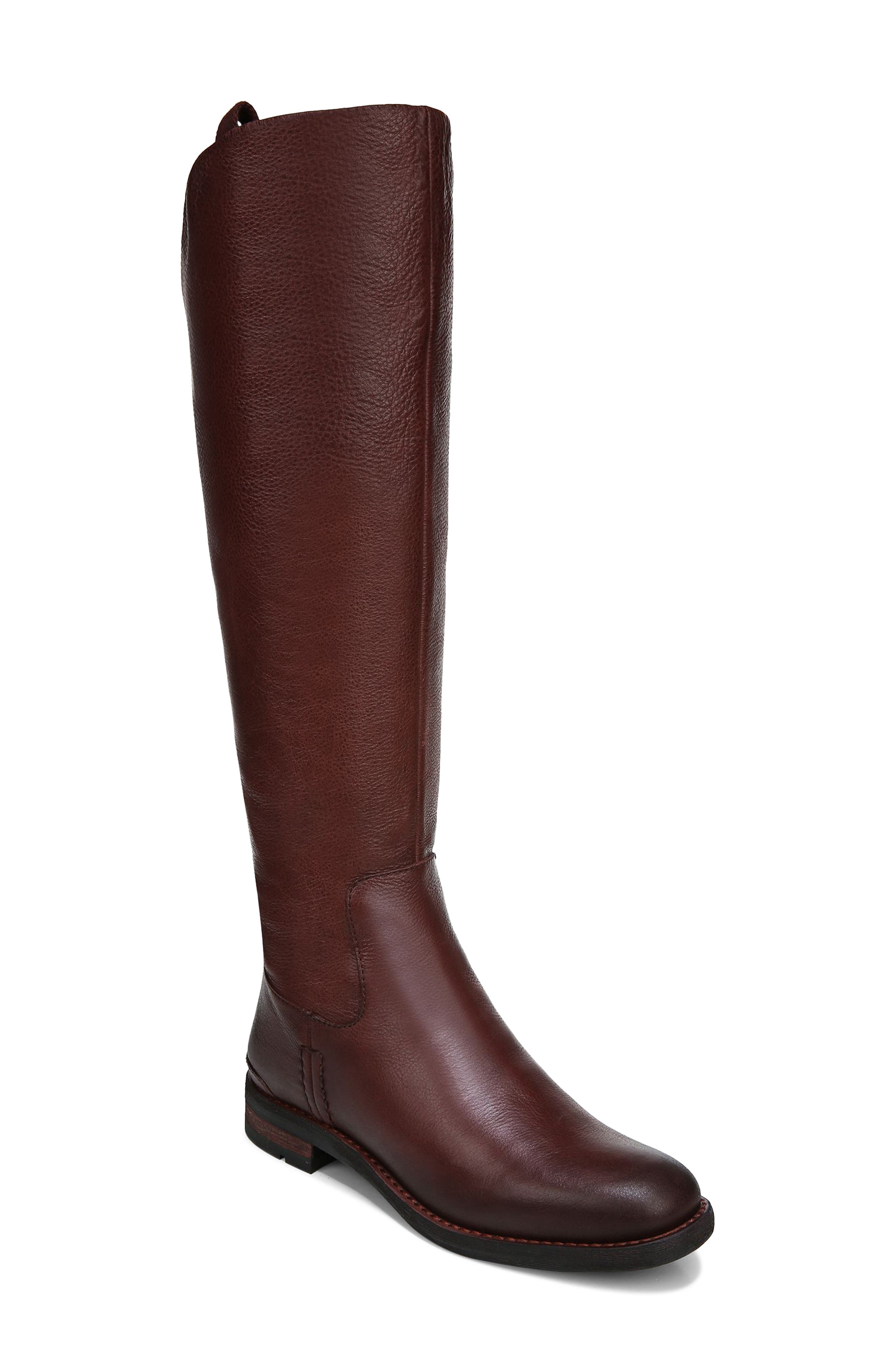 wine colored tall boots