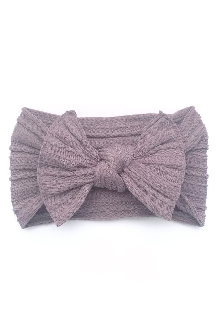 Baby Bling Cable Knit Bow Headband (Baby Girls) | Nordstrom