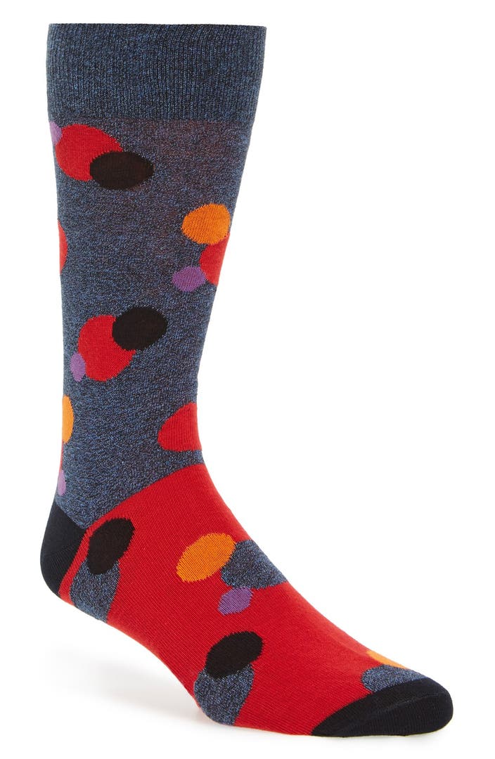Lorenzo Uomo 'Half & Half' Dot Socks (3 for $30) | Nordstrom