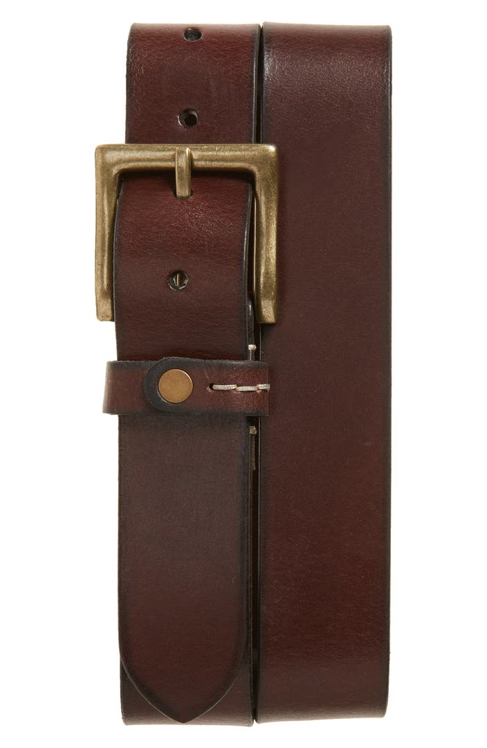 1901 Brass Notch Leather Belt | Nordstrom
