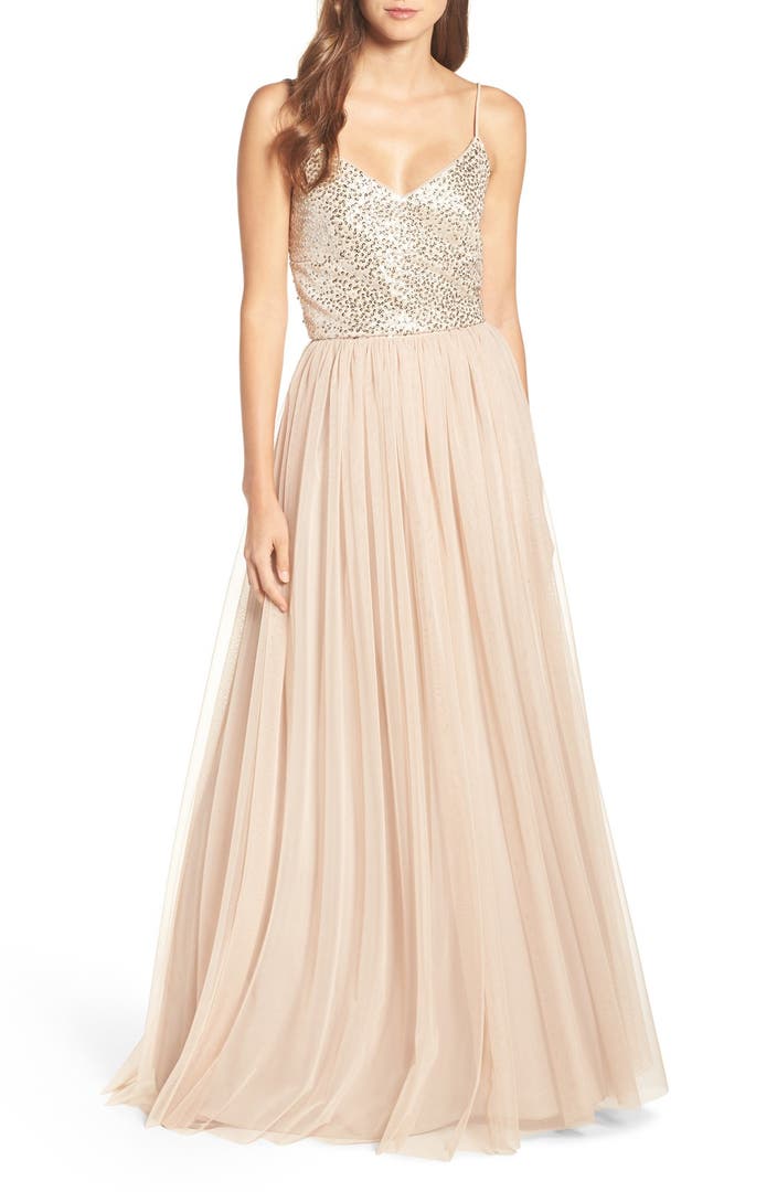 Adrianna Papell Embellished Two Piece Gown | Nordstrom
