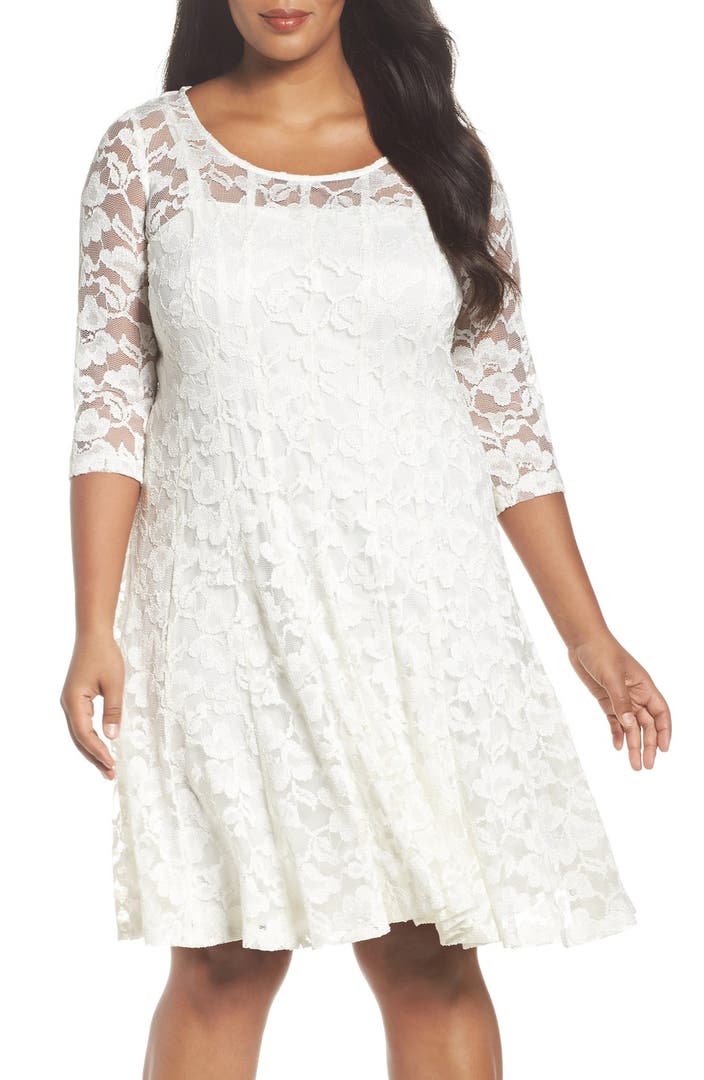 Chetta B 'Magic' Lace Fit & Flare Dress (Plus Size) | Nordstrom