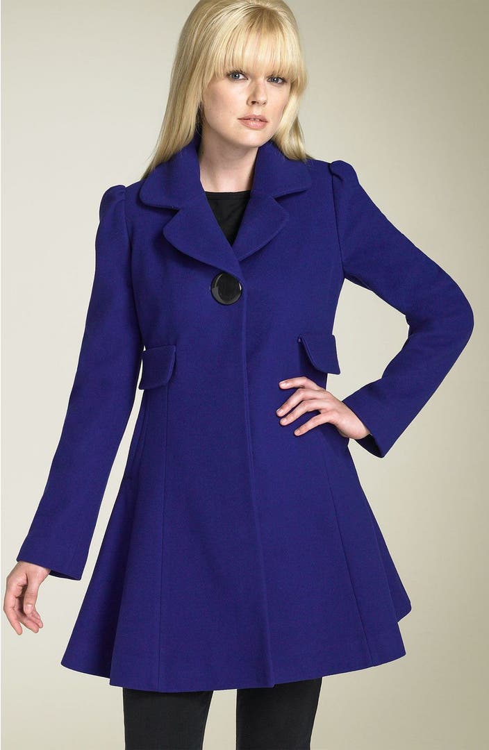 Laundry by Shelli Segal Fit & Flare Wool Blend Coat | Nordstrom