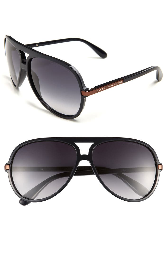 MARC BY MARC JACOBS 63mm Aviator Sunglasses | Nordstrom