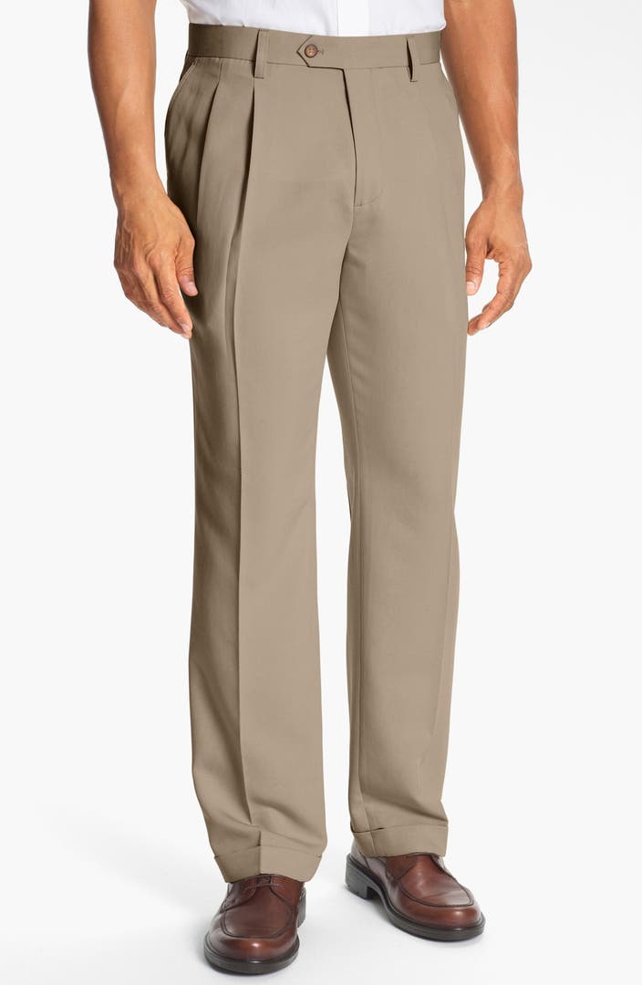 Cutter & Buck Double Pleated Microfiber Pants | Nordstrom