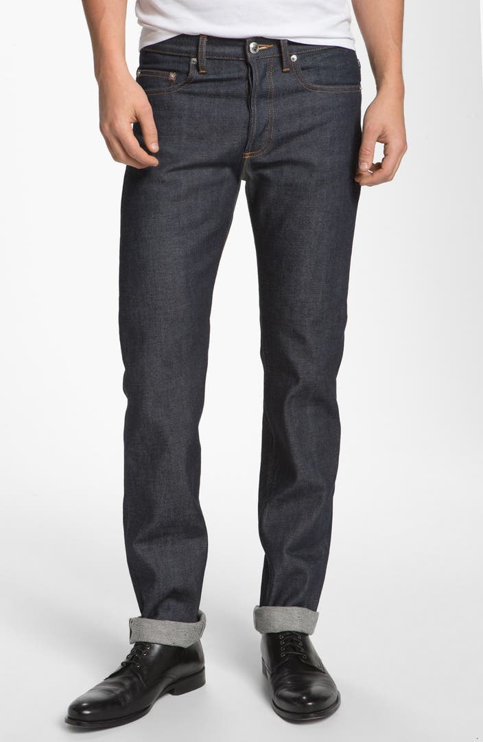 A.P.C. Petit New Standard Slim Straight Leg Selvedge Jeans | Nordstrom