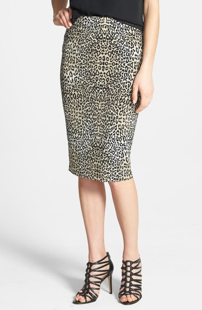 Vince Camuto Leopard Print Midi Tube Skirt (Regular & Petite) | Nordstrom