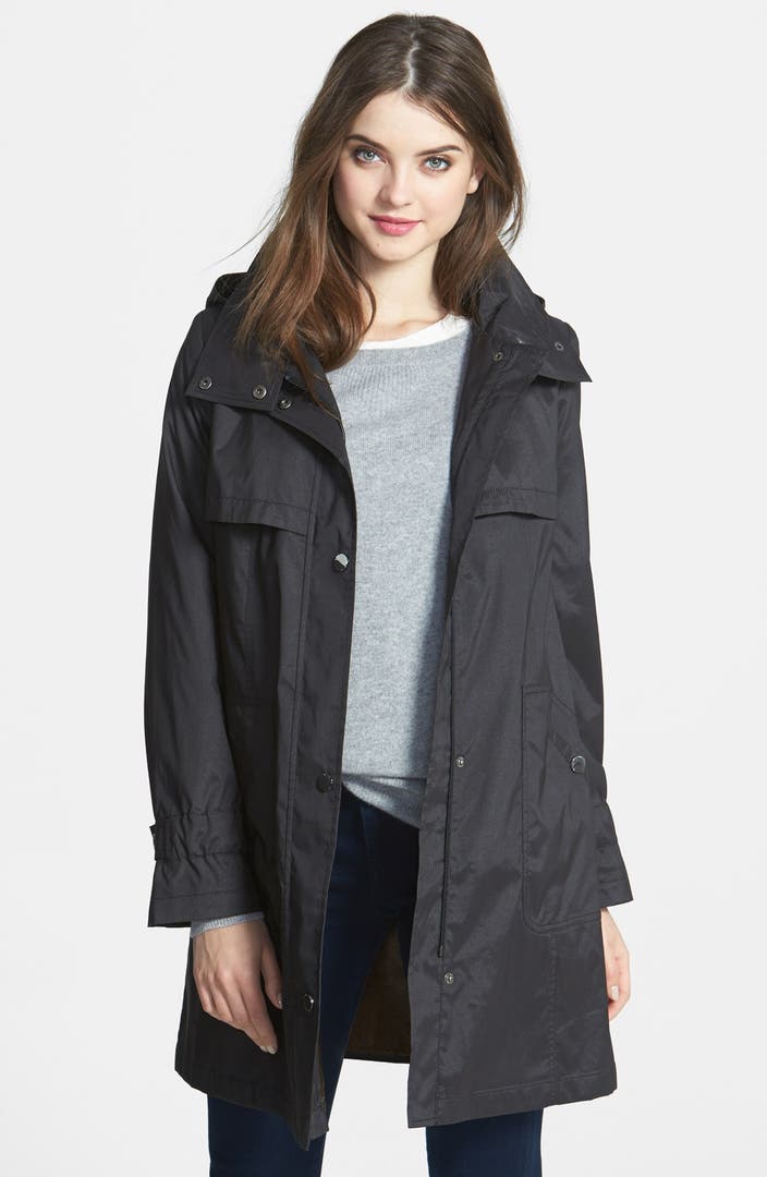 Gallery A-Line Hooded Raincoat (Regular & Petite) (Online Only) | Nordstrom