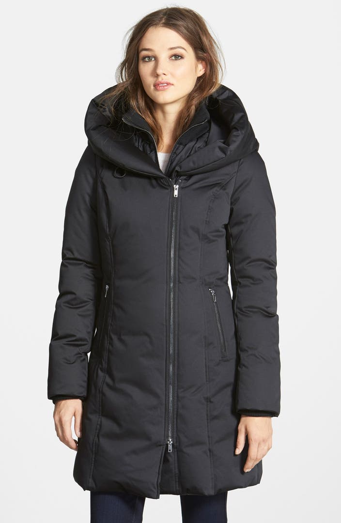 Soia & Kyo Long Down Coat with Inset Bib | Nordstrom