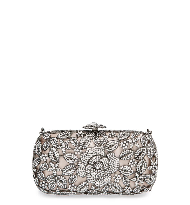 Natasha Couture Crystal Caged Floral Clutch | Nordstrom